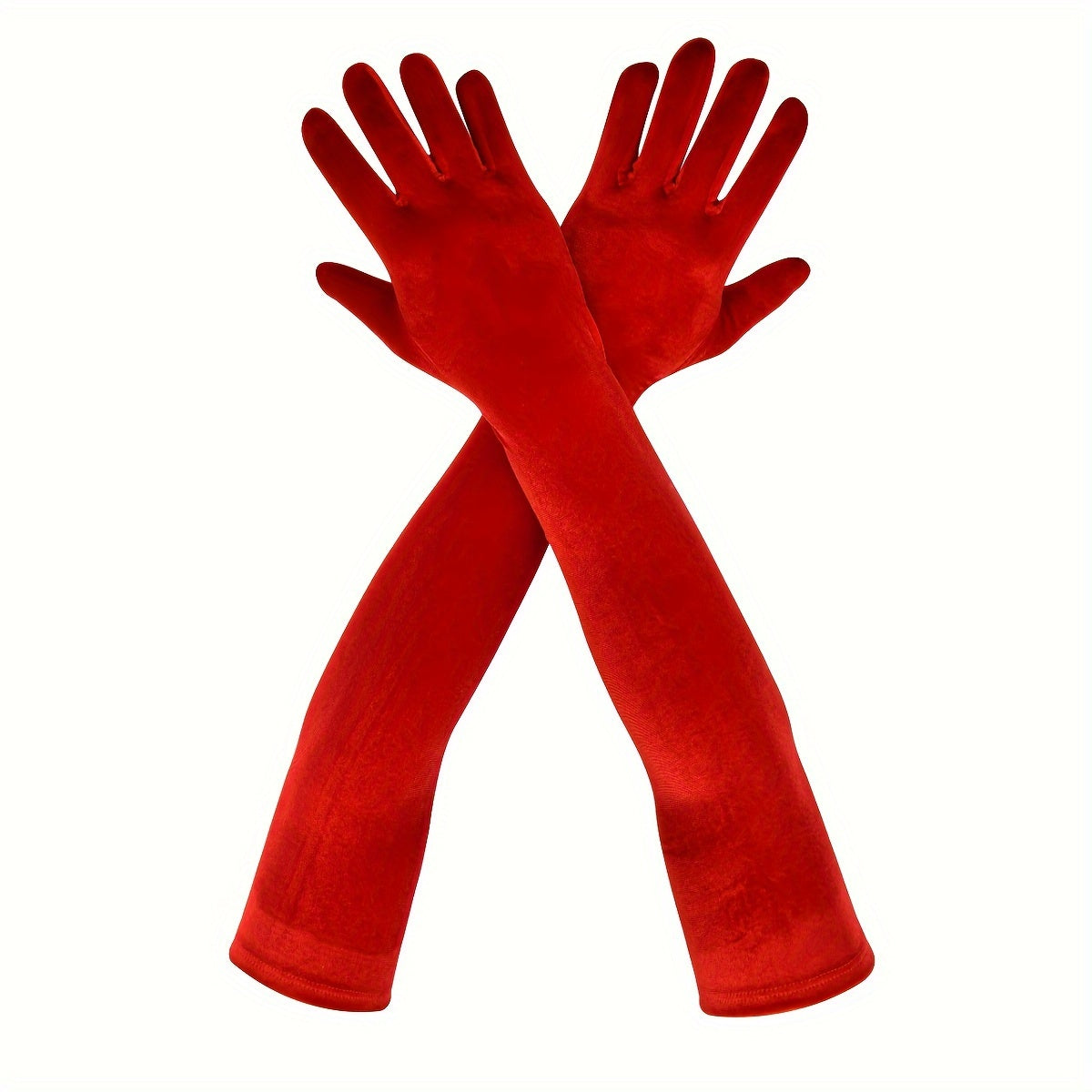 Long Opera Gloves for Women 1 Pair Elbow Length Velvet Costume Evening Dress