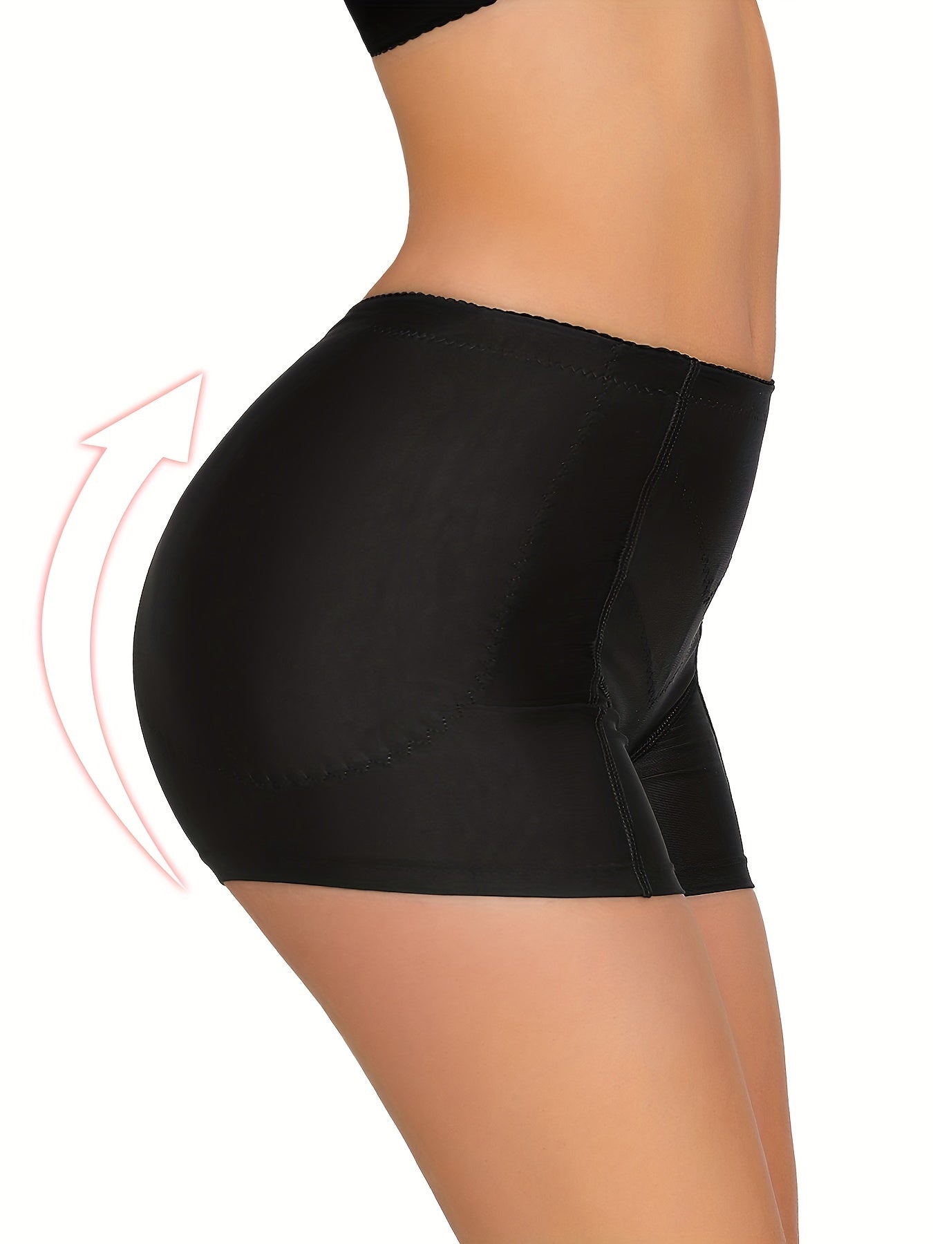 Women's Brown Shaping Shorts Tummy Control Butt Lift Padded Seamless Polyester Spandex
