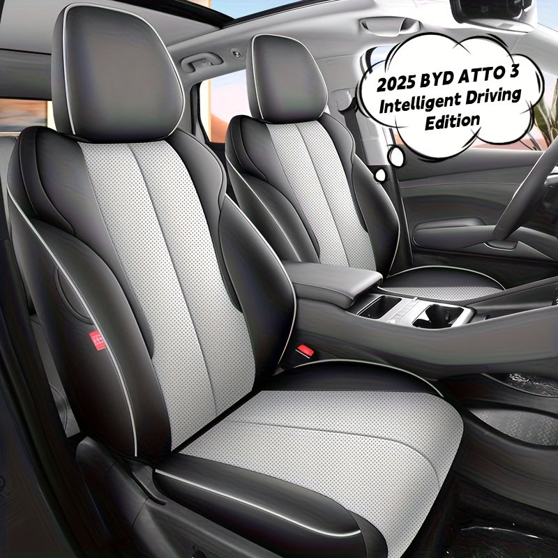 Car Seat Covers Full Coverage Perforated Leather Breathable Dirt-Resistant