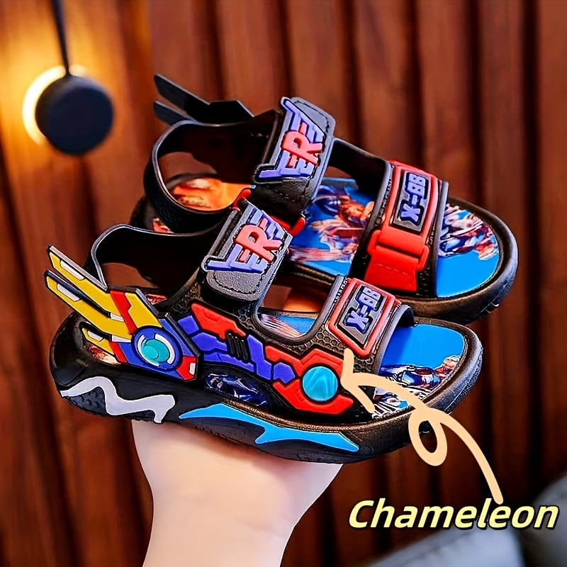 Boys' Summer Sandals Lightweight Durable Rubber Sole Casual Beach Shoes