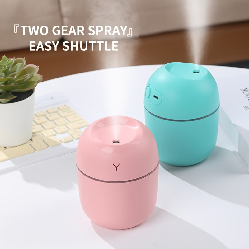 USB-Powered 1.5W Humidifier with Colorful Lights for Home Use
