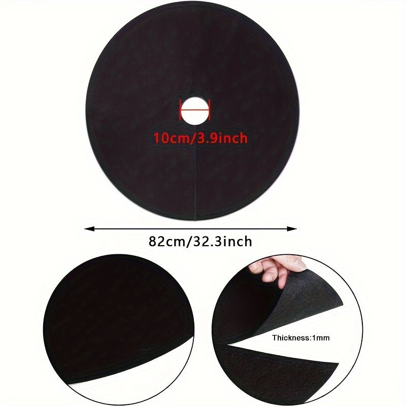 8pcs Black Non-Woven Tree Cover Rings Thick Weed Barrier for Gardening