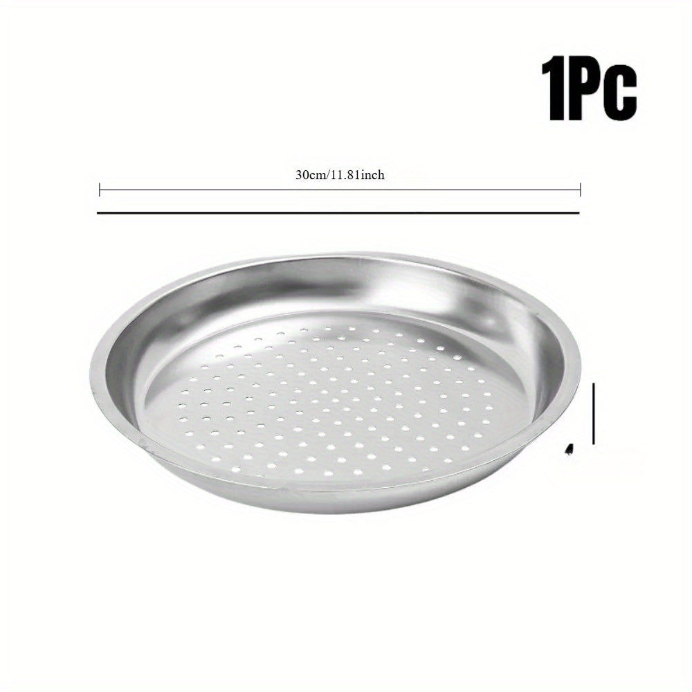 Mustahkam Steam Basket Wok uchun, 28/30/32/34sm, Noxuddan tayyorlangan Baliq va Dumpling Steam Tray, Zarur Oshxona Asbobi, Qalinlashtirilgan Qo'shimcha