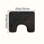 Быстросохнущий впитывающий коврик для ванной в форме буквы U с нескользящей основой из ПВХ