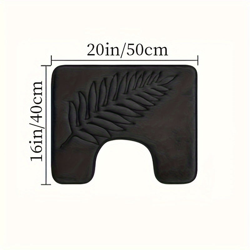 Быстросохнущий впитывающий коврик для ванной в форме буквы U с нескользящей основой из ПВХ