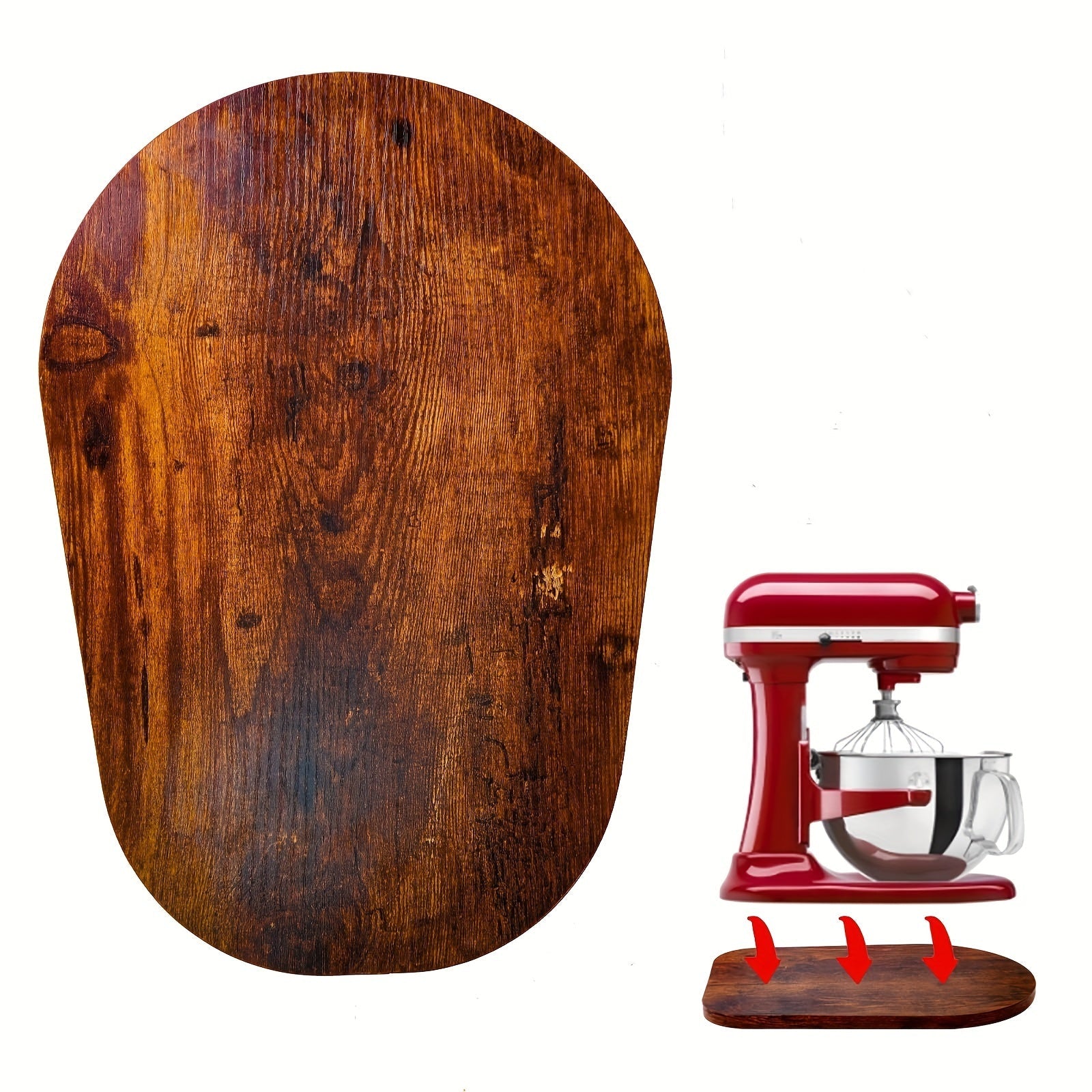 Wooden Mixer Slider for KitchenAid Stand Mixers 4.5-8 Quart Non-Toxic Material