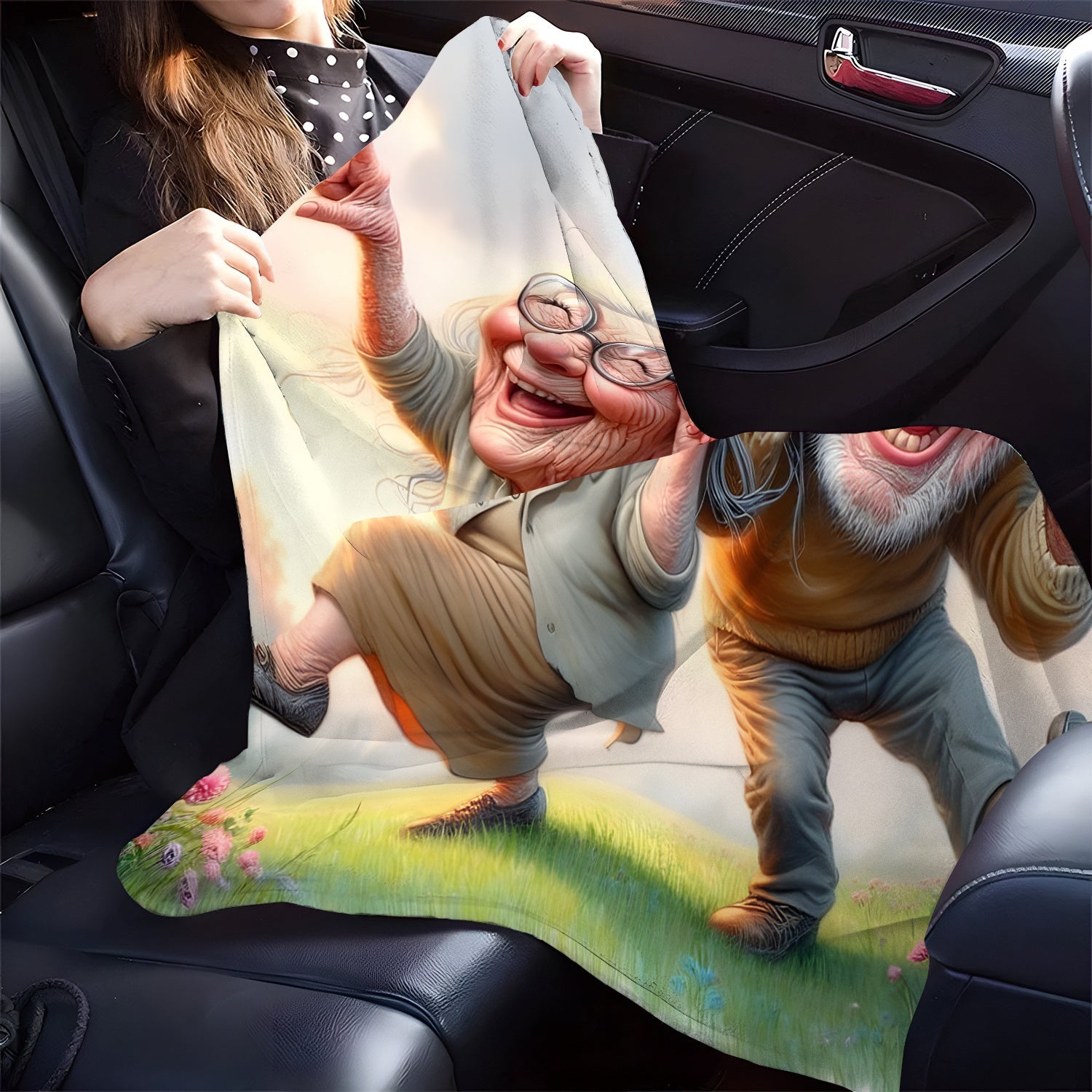 Grandparents Throw Blanket Flannel Snuggle Decor Gift