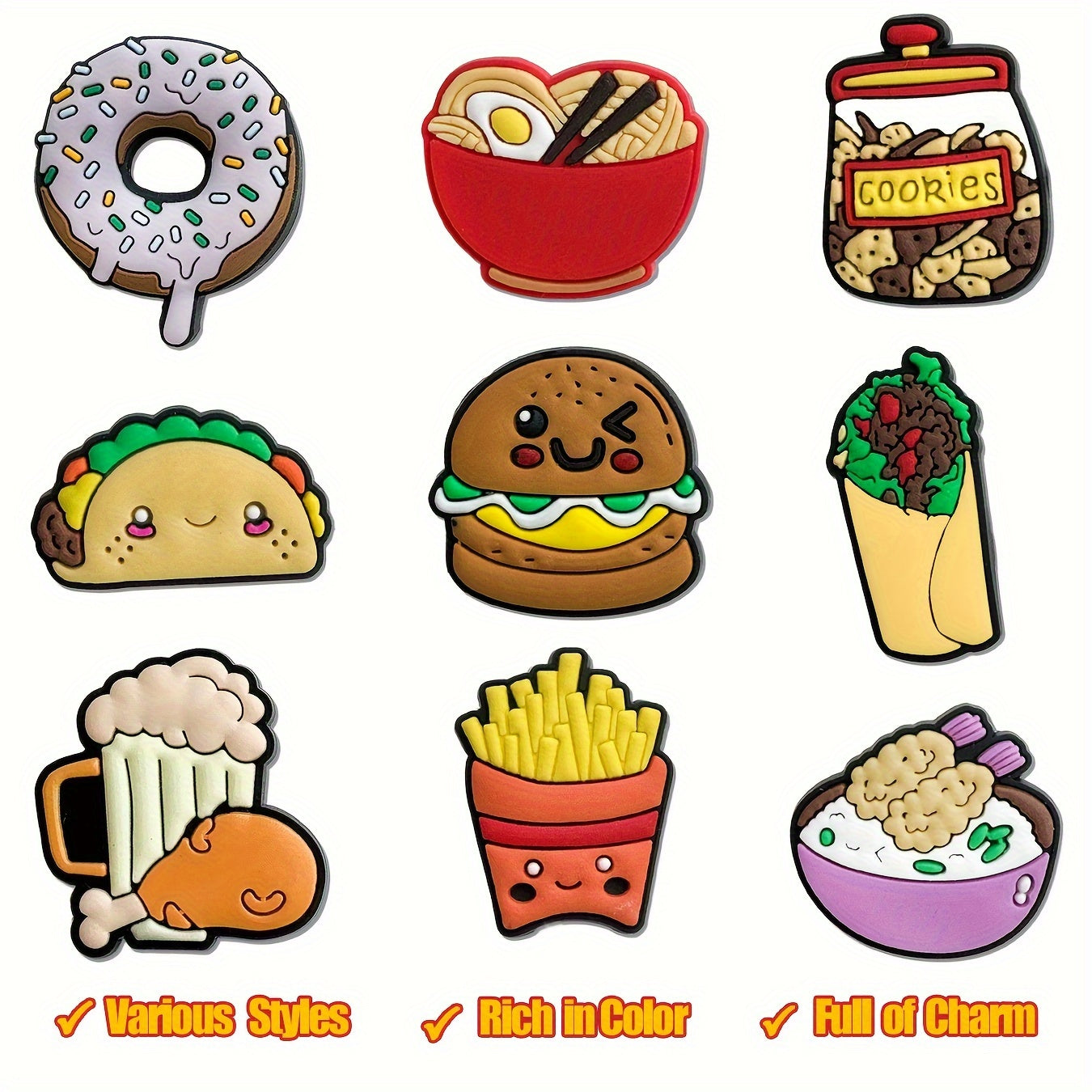 25 Pieces Food Series Plastic Toy Food Set for Children