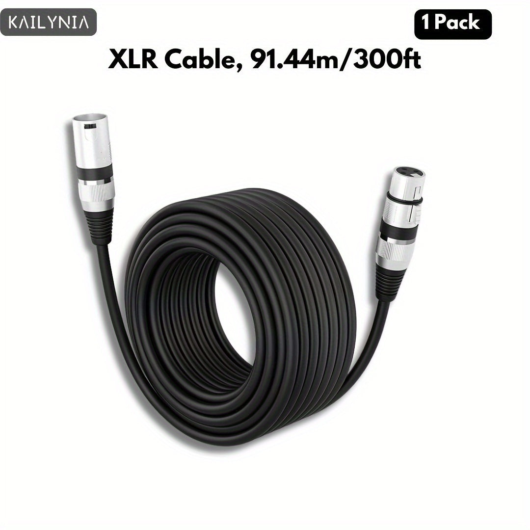 3-Pin Balanced XLR Audio Cable Male to Female Shielded for Microphones and Studio Use