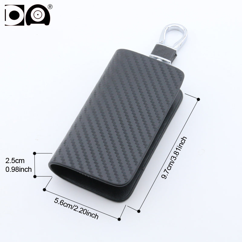 Universal Black Car Key Wallet Case with Zipper for Multiple Vehicles