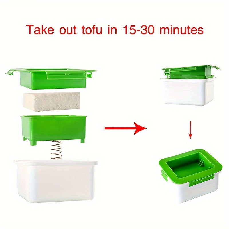 Set of 3 Tofu Pressers with Drainage Port, Food Grade PP, 3 Layers