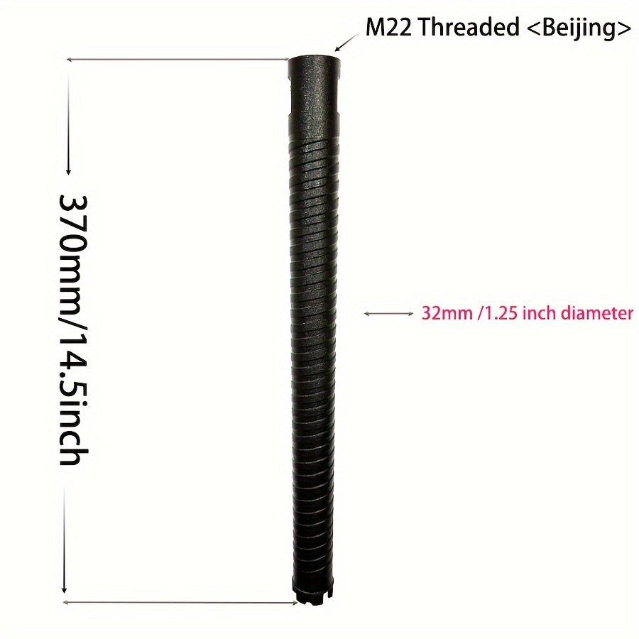 Diamond Core Drill Bits Wet Dry 45 Steel Steel Bars Black Textured Grip for Concrete Brick Block Stone
