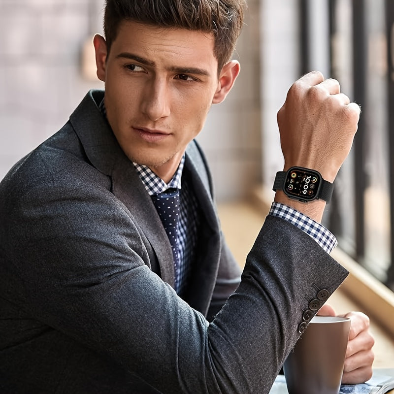 Stainless Steel Mesh Milanese Loop Watch Band Compatible with Apple Watch Ultra Series 4-10 44mm 49mm Men Women