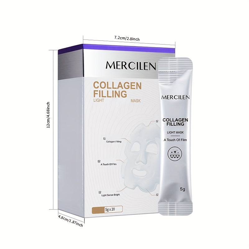 Moisturizing Collagen Mask for All Skin Types 20 Pack Light Beige