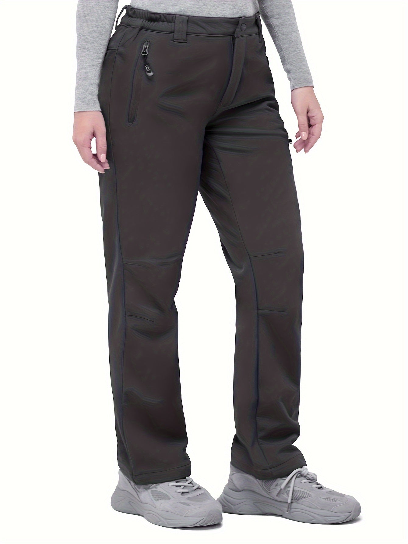 Women's Fleece-Lined Snow and Ski Pants Windproof Warm Outdoor Plus Size