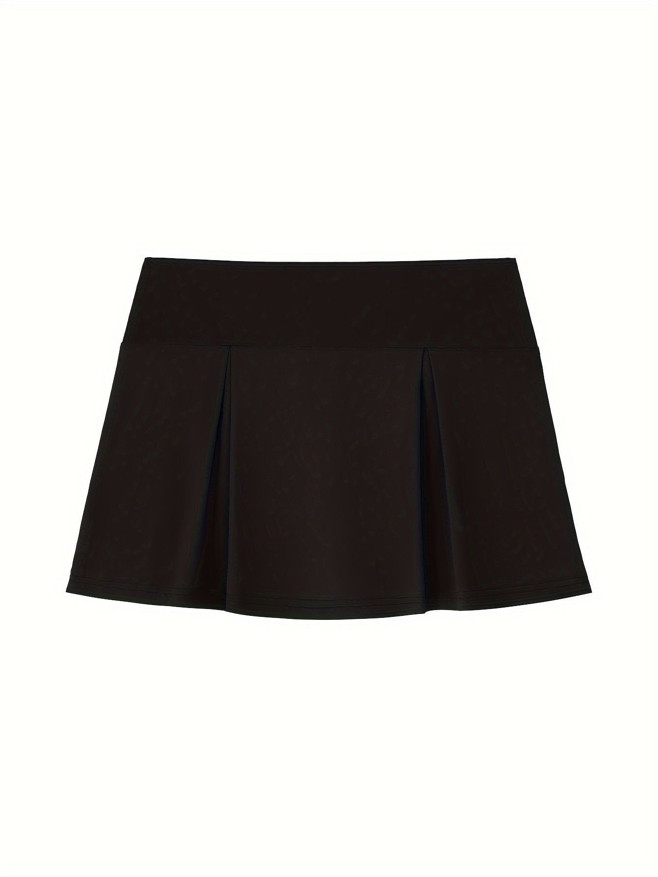 Women's Plus Size 2-in-1 Pleated Yoga Skirt Pants casual Stretchy Skirt