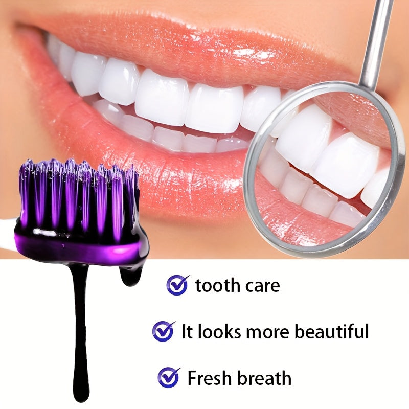 Unisex 30ml 5D Purple Vacuum Lock Fresh Toothpaste Bright Teeth Stain-Free