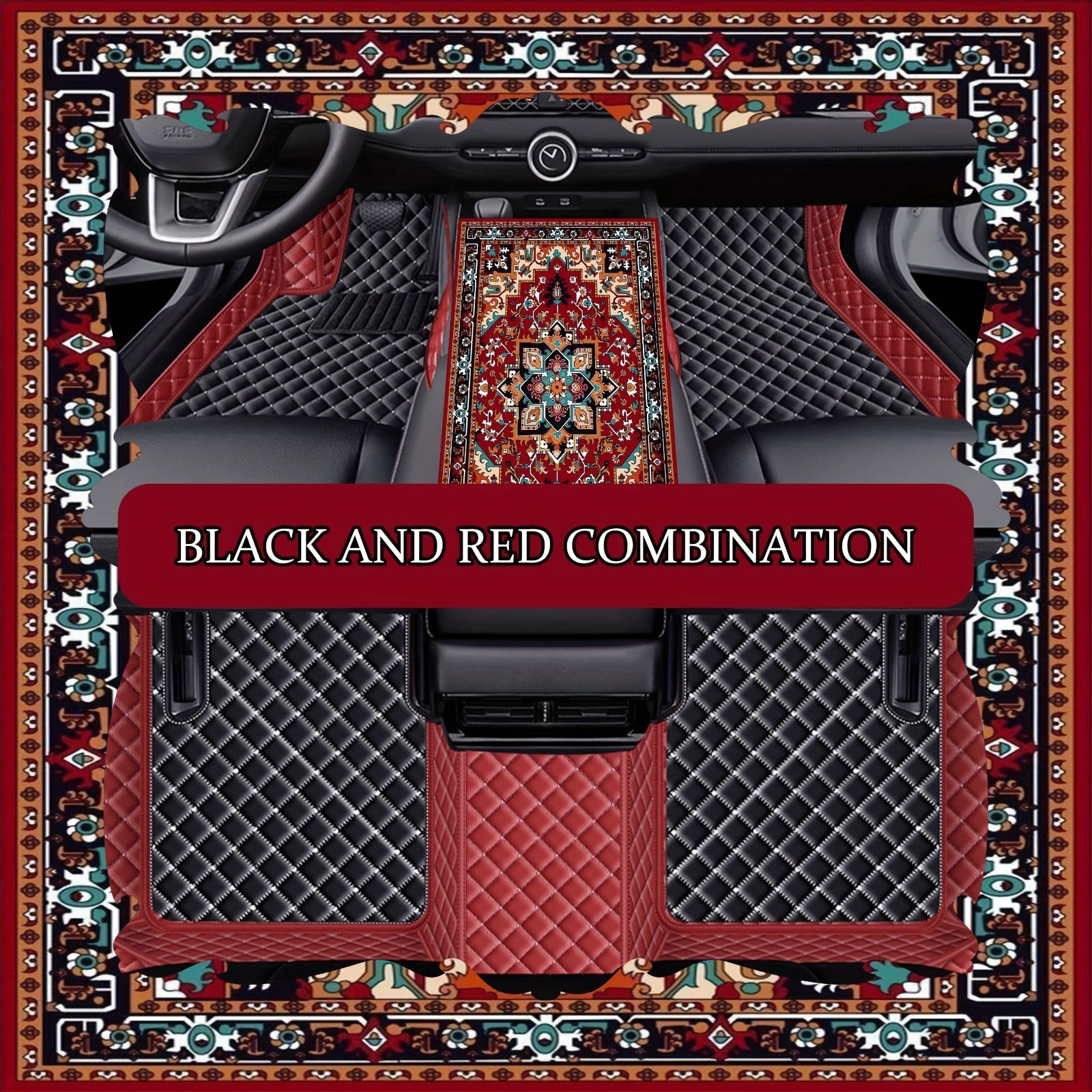 Luxury Faux Leather Car Mat Set All-Season 3D Protection for Left-Hand Drive