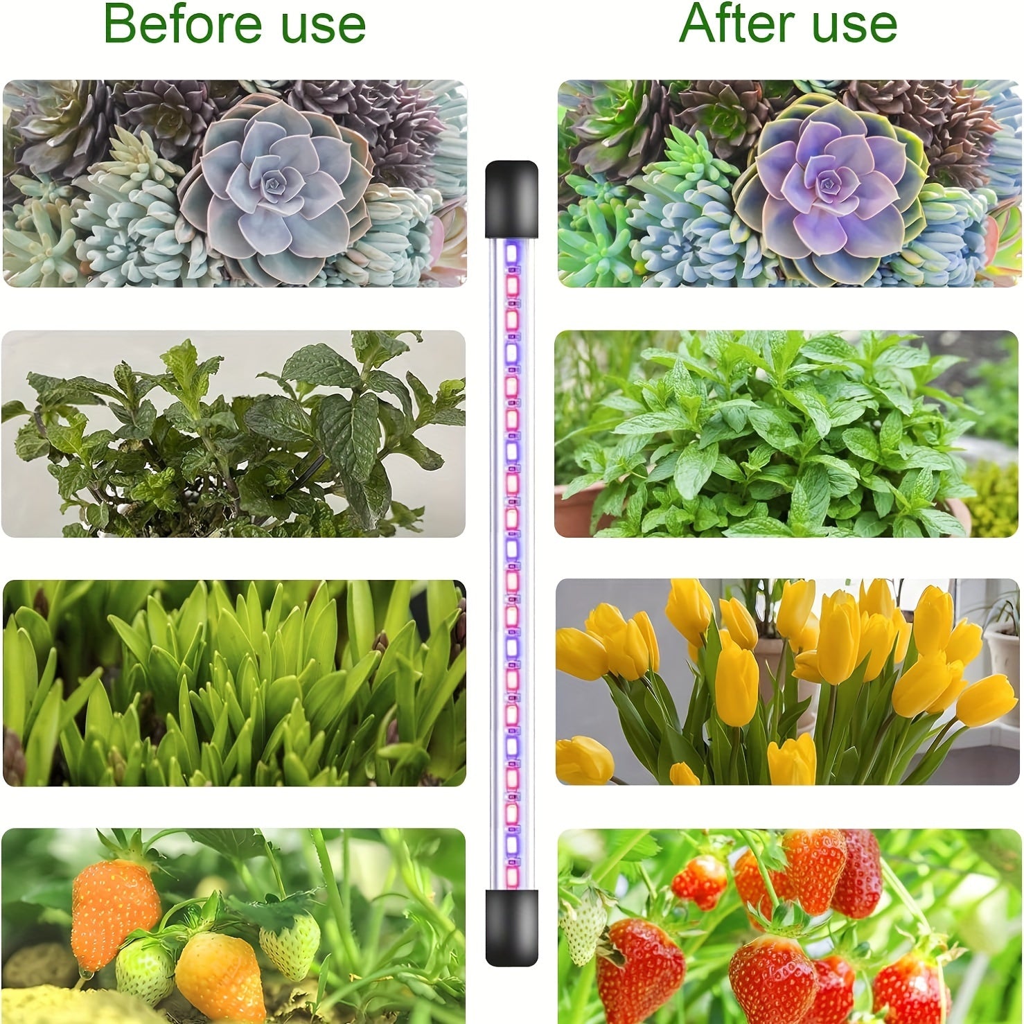 WTINTELL LED O'simlik Yoritgichi Stendi bilan - To'liq Spektr, 10 Ta Dimmer Darajasi, 3 Ta Timer Rejimi, Ichki O'simliklar uchun Moslashuvchan Tripod (73.66-154.94sm) - USB Bilan Quvvatlanadi