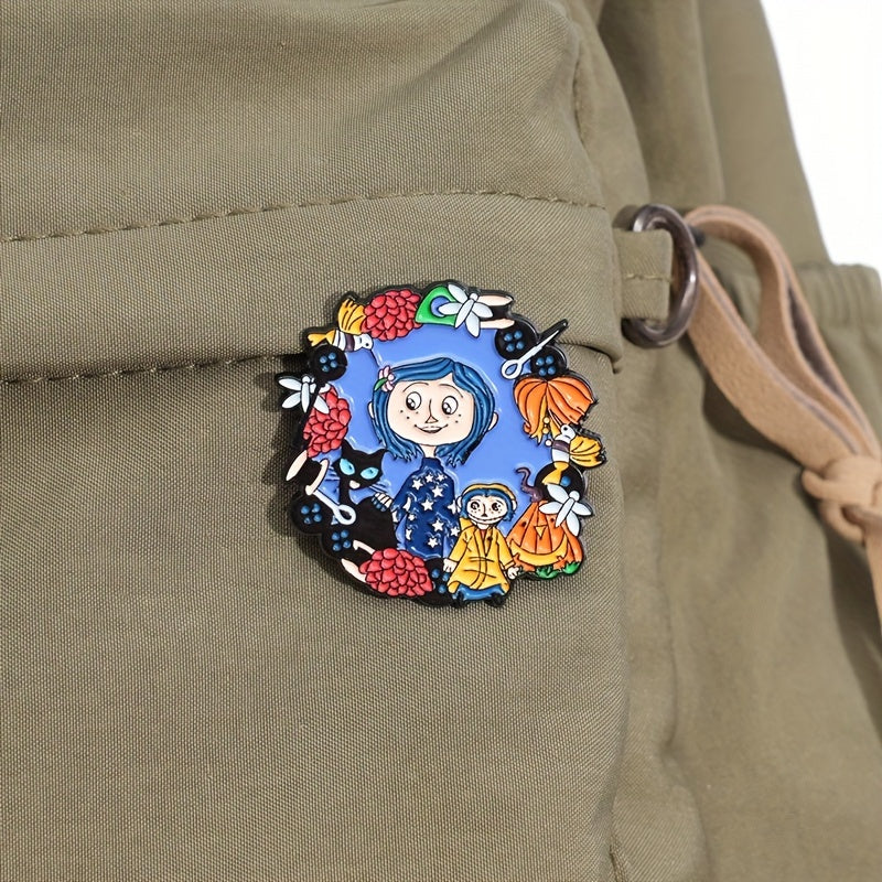 Set of 10 Cartoon Anime Enamel Pins, Metal Brooches, Quirky Collectible Fashion Accessories