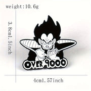 Супер Воин Эмальевая Булавка - Японский Аниме Мультяшный Персонаж Брошь, Стильный Металлический Знак Для Рубашек И Рюкзаков, Отличная Идея Для Подарка - Более 9000