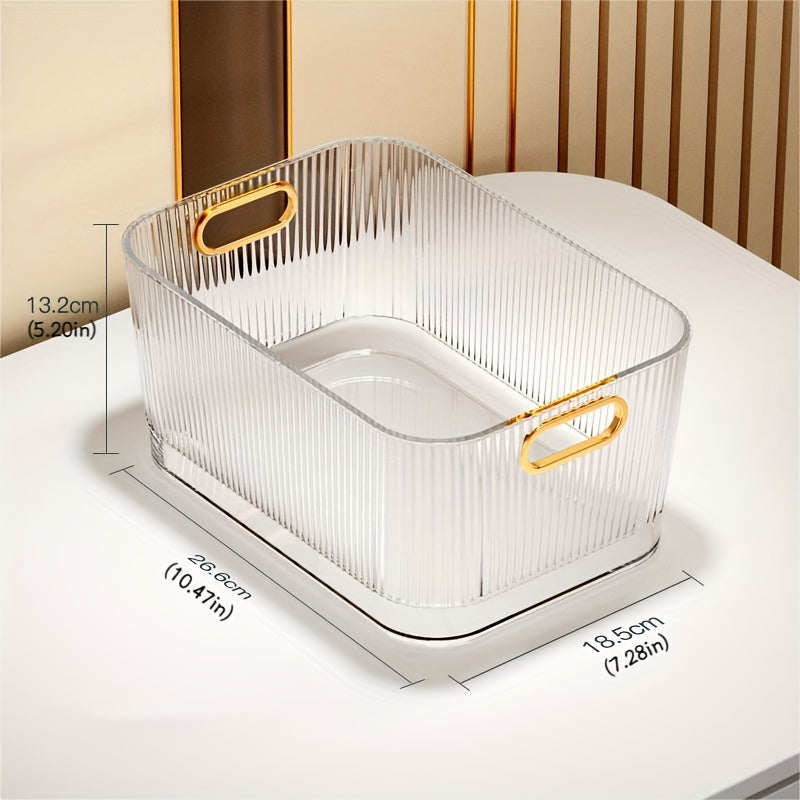 Desk Organizer Drawer Storage Box Transparent Plastic Makeup Bathroom Partition Dressing Table Container
