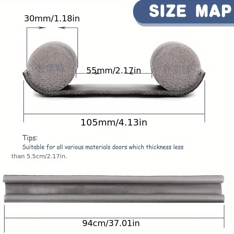 Door Bottom Seal 30mm x 55mm x 105mm Soundproof Weatherproof for Thin Doors