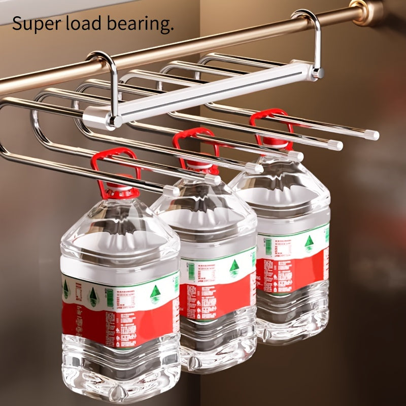 Perchero de ropa plegable de acero inoxidable y plástico, ahorra espacio, multiusos, para secado y almacenamiento