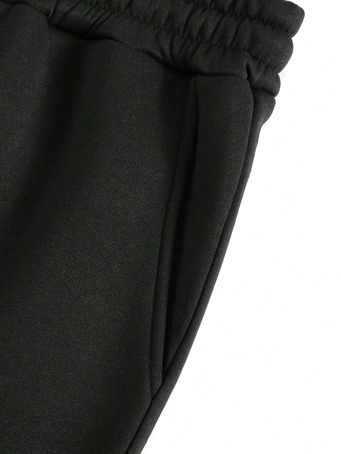 Men's Plus Size Fleece-Lined Casual Joggers with English Print Drawstring Fall Winter