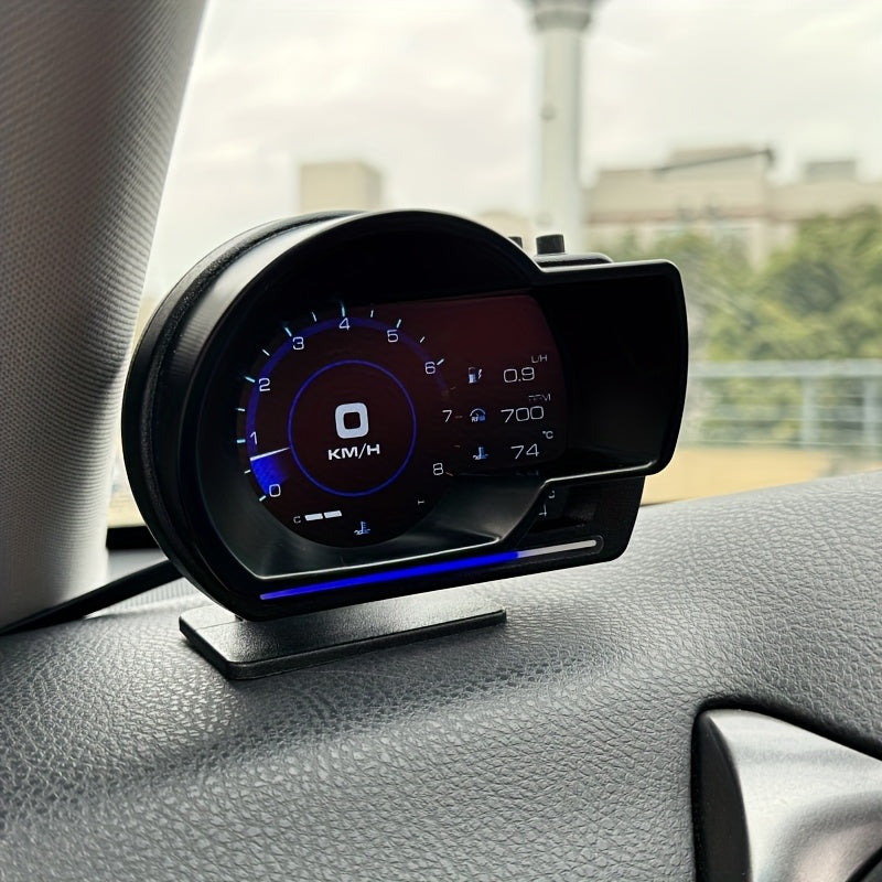 OBD2 Gauge Smart Speedometer with Ambient Light Adjustable Bracket and Trouble Code Display