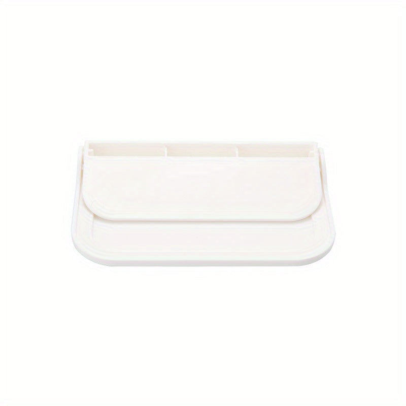 Wall-Mounted Plastic Storage Shelf with Towel Rack and Phone Holder