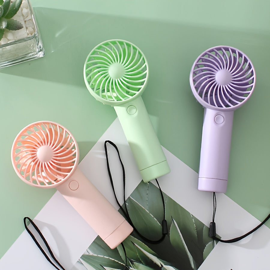 Mini Personal Handheld Fan with 3 Speeds USB Rechargeable Quiet Operation