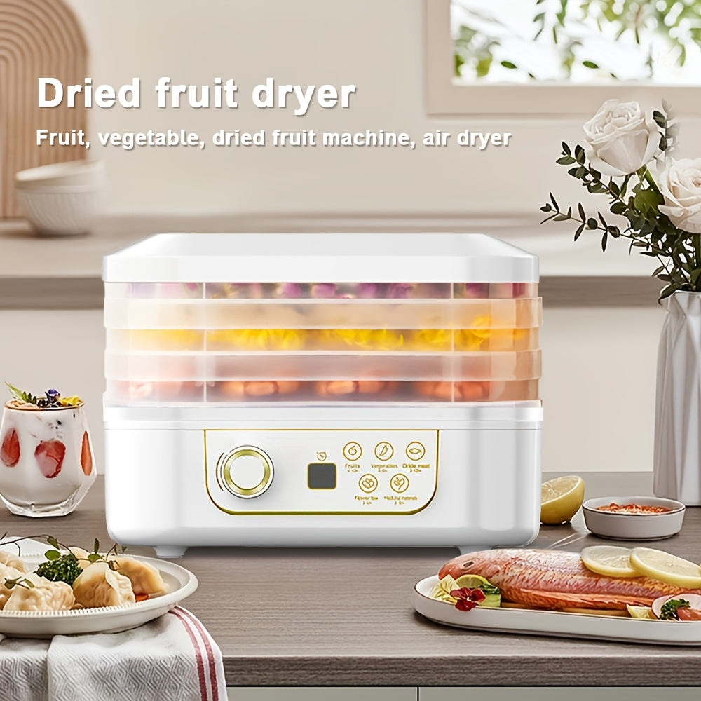 220V Kvadrat Oziq-ovqat Quritish uchun qurilma, mevalar, sabzavotlar va go'shtlar uchun | Uyda tayyorlangan jerki, meva va sabzavotni quritish uchun ideal | Batareyaga ehtiyoj yo'q