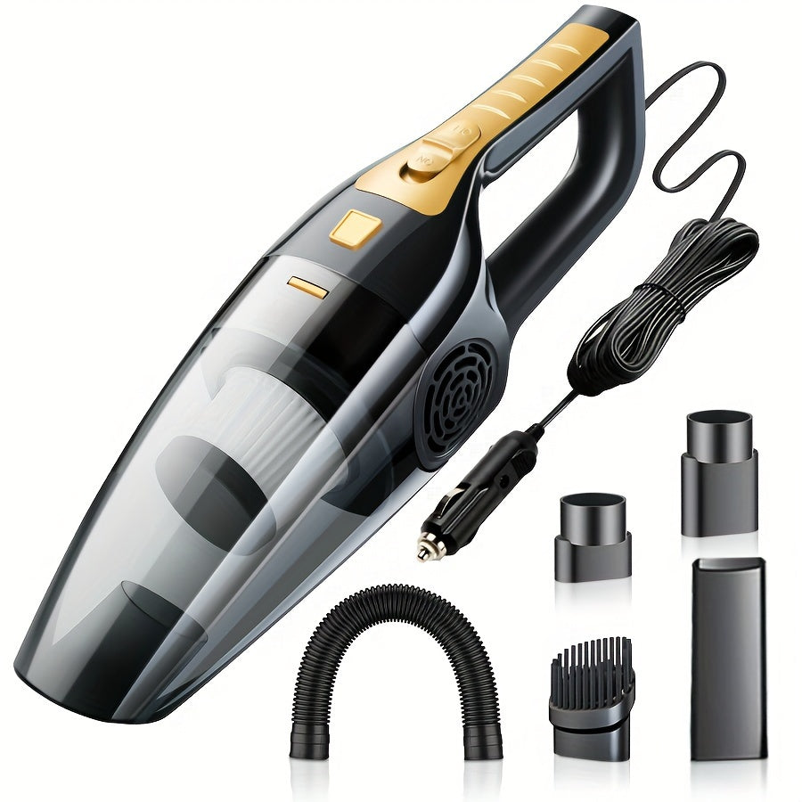 12V Car Vacuum Cleaner with Strong Suction Crevice Tool Kit for Interior Detailing