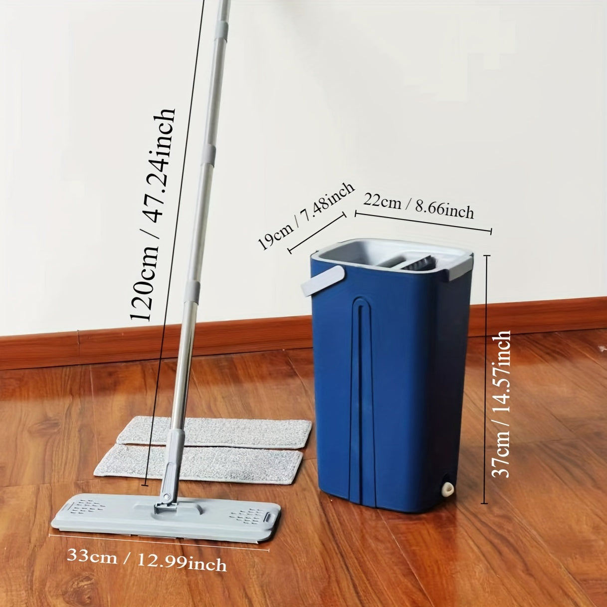 Uy tozalash to'plami, mop va qop, tekis mop, 2 ta yostiq, ho'l va quruq polni tozalash