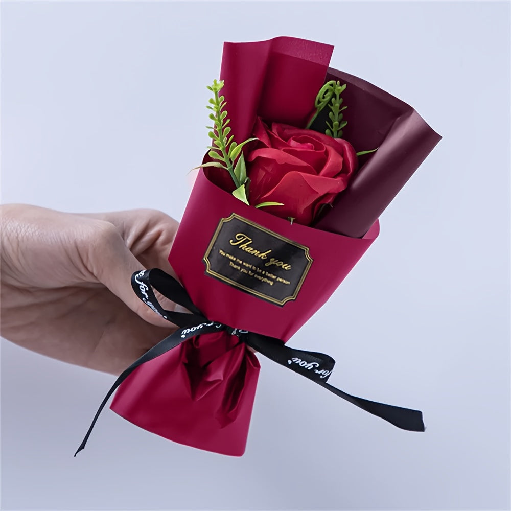 Mini Rose Soap Flower Bouquet for Valentine's Day Christmas Birthday Decorations