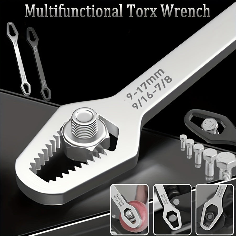 Adjustable Iron Wrench with Keyhole Sizes 3-17mm for Automotive and Home Use