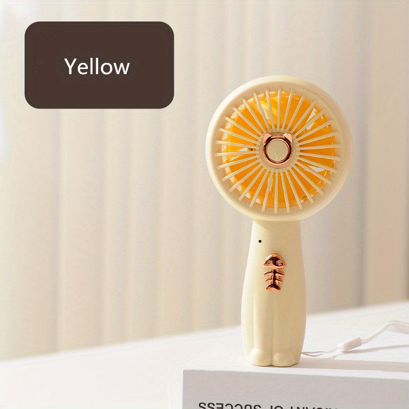 Mini qoʻl bilan ushlanadigan shamol bilan yoritilgan USB quvvatlanadigan portativ shaxsiy sovutish qurilmasi