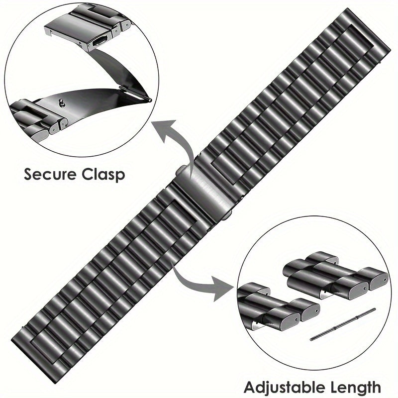 3 шт. стальных браслетов для часов Миланезе для мужчин и женщин, 20 мм, 22 мм, совместимы с Samsung, Huawei, Garmin, Xiaomi, Fossil, Honor