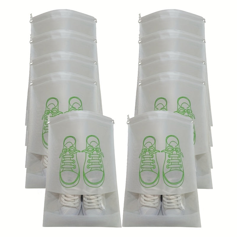 10-to'plam poyabzal saqlash sumkalar, suv o'tkazmaydigan, chiziqli chiziqli sumkalar, sayohat va tashkilot uchun