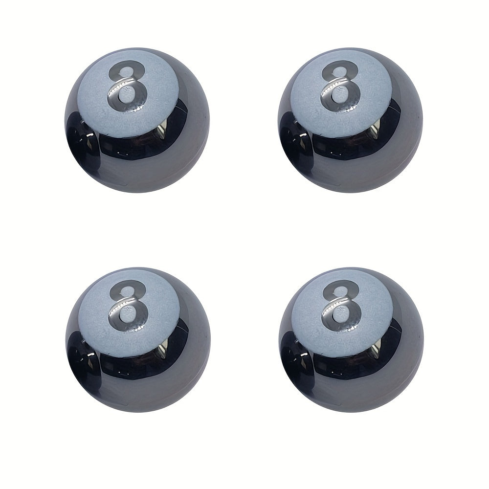 4Pcs Round Number 8 Plastic Wheel Stem Dust Caps for Cars Trucks Bikes