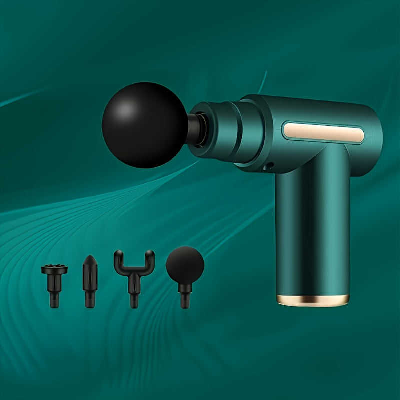 6-to'plam massaj quroli to'plami, qayta tiklanadigan Mini USB portativ qo'lda massager va qo'shimchalar bilan