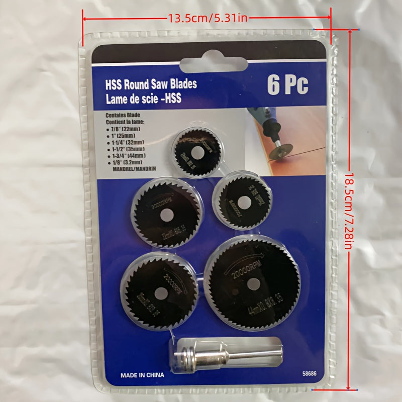 6PCS High-Speed Steel Mini Saw Blade Set for Wood Plastic Metal Durable
