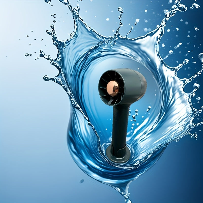 Green Handheld Mini Fan with 3 Speeds, Foldable, USB Rechargeable for Desktop and Personal Use