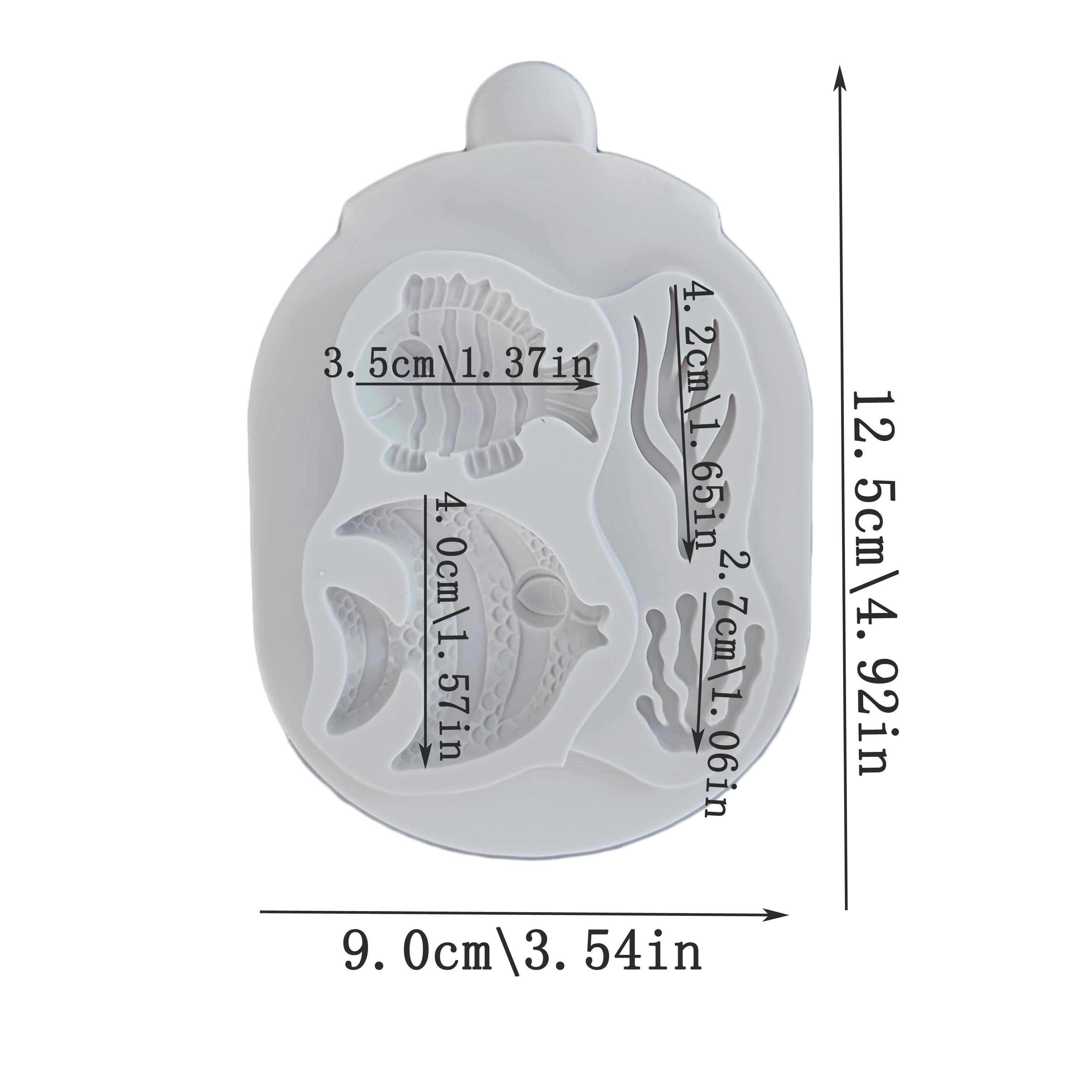 Silicone Mold for Candy and Fondant Mermaid Ocean Animal Marine Life 3D