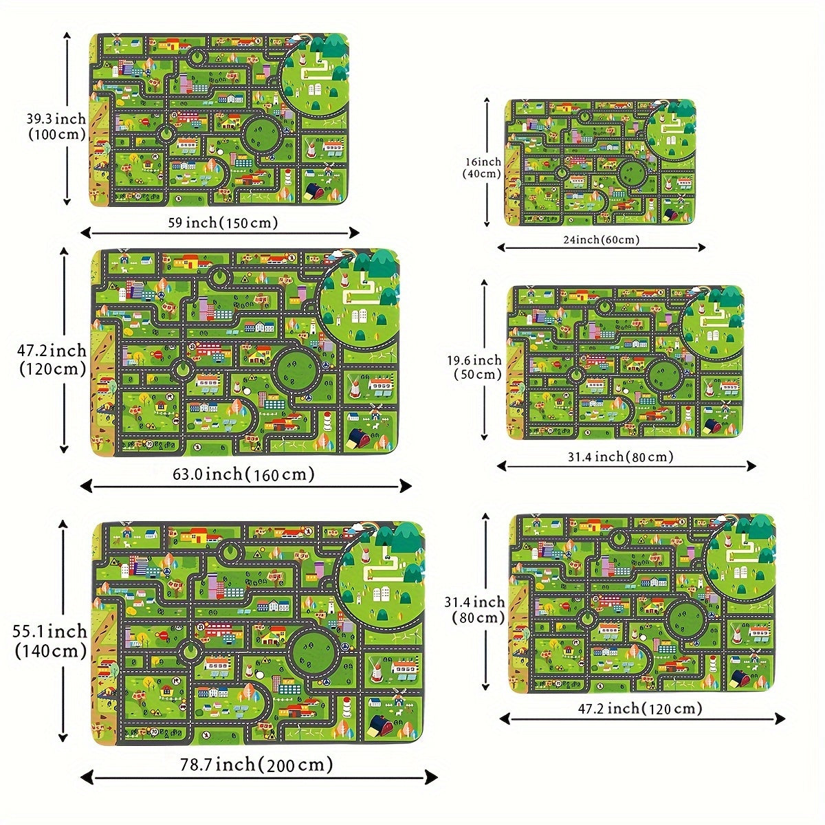 Bolalar uchun o'yin matosi yumshoq, sirpanmaydigan, qalin flanel gilam oshxona, hojatxona, mehmonxona uchun