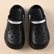 Women’s EVA Clogs Non-Slip Summer Casual Sandals White Blue Accents