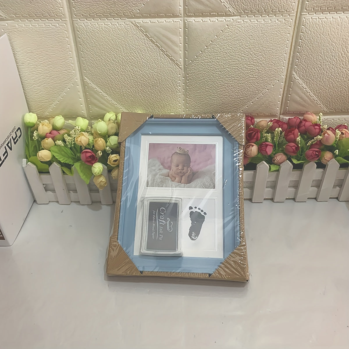 Baby Memory Frame for Hand and Footprints DIY PVC Photo Album Keepsake