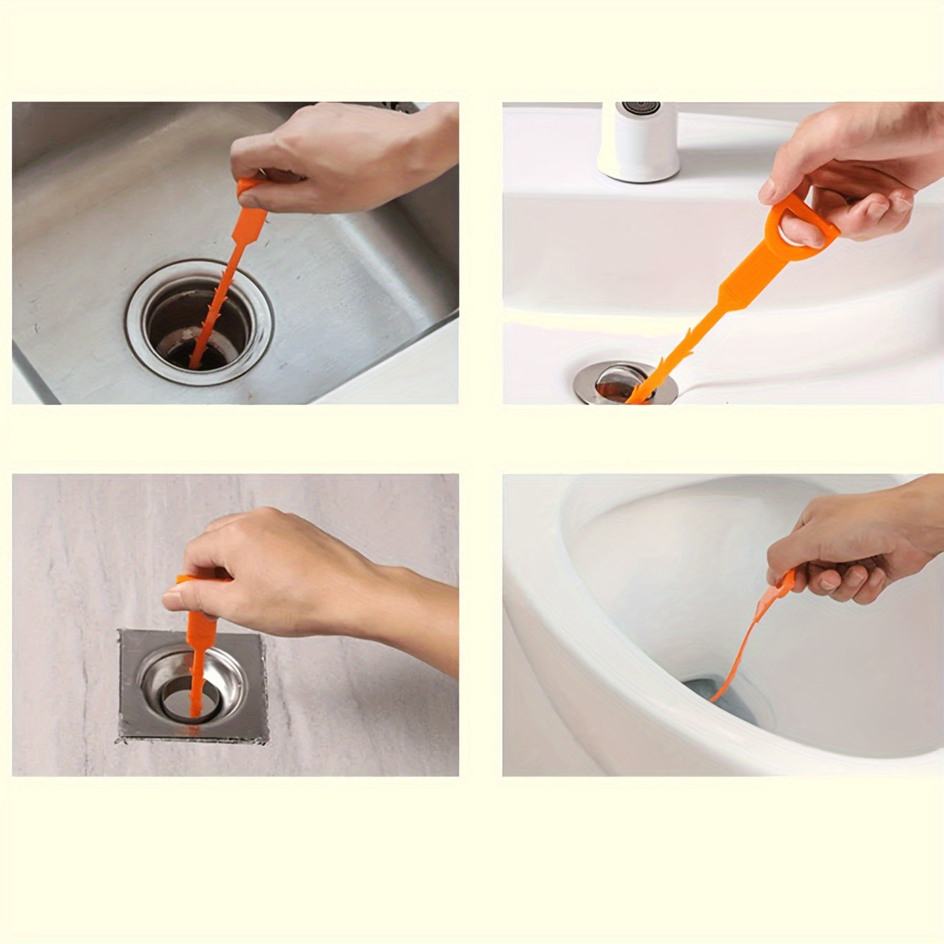 Drain Cleaner Tool for Sewer Sink and Tub Hair Clog Remover