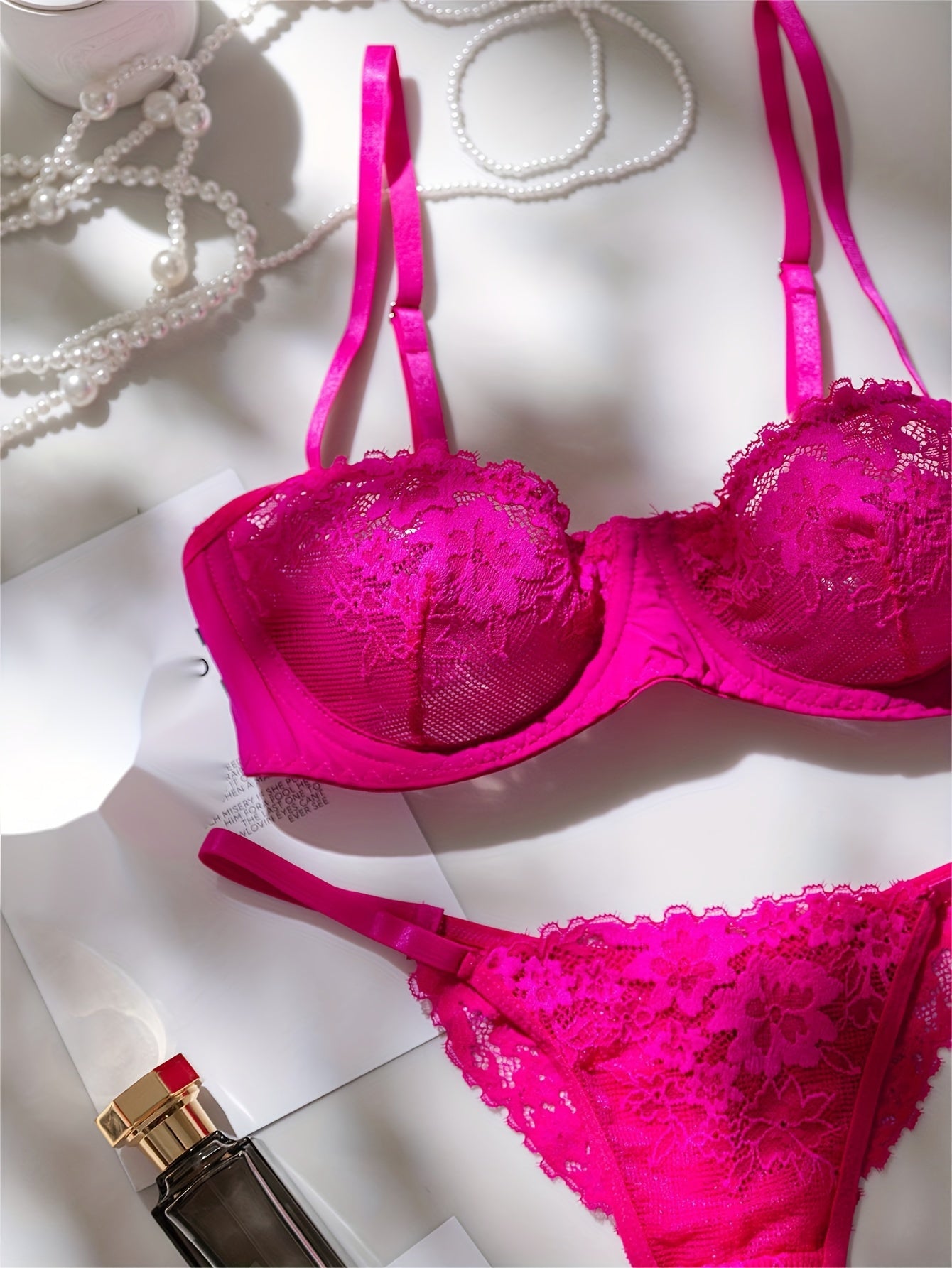 Jozibador pushti dantel ichki kiyim to'plami